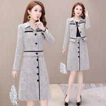 Two-piece dress women early 2021 autumn and winter spring new net red long sleeve thin foreign style suit skirt tide