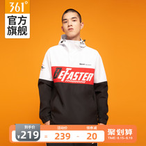 361 mens single windbreaker 2021 autumn new breathable top long loose fashion long-sleeved sports jacket men