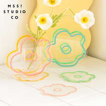 MSS Meow Warlock original new transparent acrylic flower series vase Dried flower Tanabata Valentines Day gift