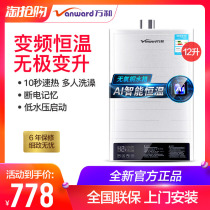 Wanhe gas water heater 12 liters L Natural Gas household gas liquefied gas constant temperature forced discharge type is fast heating Type 10