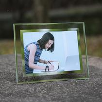 Minimalist 7 inch transparent crystal glass creative picture frame diy frame swing table Ping An Happy Swing piece picture frame