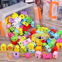 Baby boy string of beads stringing rope Puzzle Power early to teach Brain Building Blocks Toy 2 Baby 1 1-3 year old male girl 4