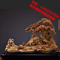 Taihang cliffs ornaments root carvings aging materials living room roots logs mountains peoples mountains and waters fragrant retro