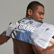 OMG Tide brand fashion print special sports towel sweat suction gym extended quick-dry basketball running sweat towel