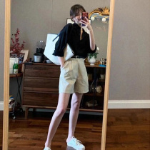 Age-reducing summer suit 2021 net red Korean version of port wind fried street temperament fashion foreign style age-reducing two-piece suit pants