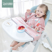 Baby eating artifact baby dirty water integrated bib dining chair table baby long sleeve gown to eat independently