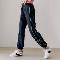 Summer morning running pants girls high waist skinny beankpants outdoor leisure gym yoga speed dried pants large yards