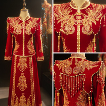 Gaoding Heavy Industries Velvet Xiuhe Bride 2021 New Chinese Wedding Dress Wedding Dress Autumn Female Xiuhe
