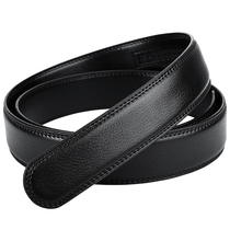 Mens leather belt without head automatic buckle mens belt cowhide youth headless trendy belt strip without buckle without buckle