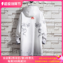 Spring and Autumn Chinese windwear men long old style coat men casual loose and costume mens clothing robe tide
