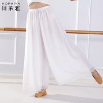Dance practice pants loose and elegant chiffon double-layer wide-leg pants modern dance classical folk dance costume dance dress