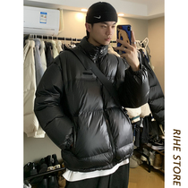 Rihe store collar Japanese street light and thin down jacket coat 2021 winter mens Tide brand short bread