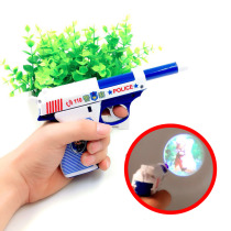 Electric gun little boy baby resistant to drop pistol sound and light projection police toy gun 1 year old 2 year old 3 year old childrens toy