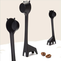 Cross-border creative cartoon giraffe modeling coffee spoon cute coffee bean powder quantitative spoon measuring plastic small spoon