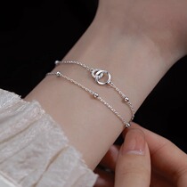 Mobius ring double layer of pure silver bracelet girls light extravagant and exquisite 2023 new birthday gifts for friends