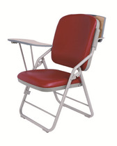 High-Back Church chair free of installation Red Church chair folding conference chair table Board Training chair hospital escort chair