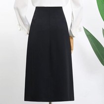 Spring and summer skirt women design sense minority professional A- line dress high waist thin long knee cover skirt women