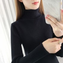 Black Turtleneck Sweater base shirt Womens Autumn Winter Clothing 2021 New Joker Slim Knit Long Sleeve Interior Top