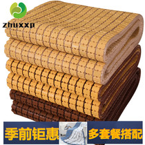 Summer bamboo mat Bamboo mat carbonized mahjong mat Single student bed mat folding 1 5m1 8m 1 2 Air conditioning quilt