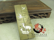 Small pure copper brass paperweight ruler