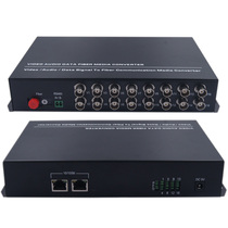 1-16 video Ethernet RS485 digital optical transceiver Analog digital monitoring mixed 100M network port