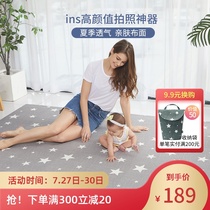 Korea Lunastory Baby XPE silk crawling mat Floor mat Baby children climbing mat thickened household summer