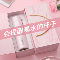 Smart thermos cup Lady reminds drinking women Cup simple portable high-value stainless steel student water Cup