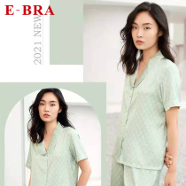 Live exclusive E-BRA new thin short-sleeved trousers womens home wear set KL00081