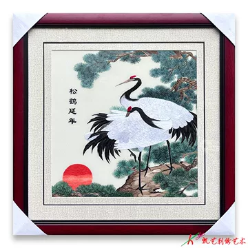 松鹤延年刺绣挂画-松鹤延年刺绣挂画促销价格、松鹤延年刺绣挂画品牌- 淘宝