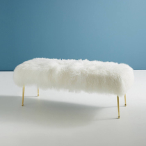 Fashion simple clothing store Beach wool shoe changing stool living room sofa bench bench creative bedroom cloakroom bedtail stool