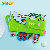 jollybaby Three-dimensional touch cloth book Baby early education tear not rotten 3-6-12 months baby educational toys