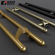 Extremely Simple Thickened Stainless Steel Side Mount Glass Large Door Handle Bag Room Office Hotel Solid Wood Door Golden Doorknob