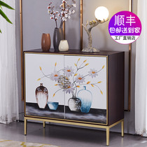 New Chinese style porch cabinet partition light luxury living room modern minimalist storage sideboard cabinet foyer cabinet hand-painted entry shoe cabinet