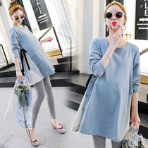 Pregnant Woman Spring Clothing Suit Fashion style 2022 New spring and autumn clothing Dress With Dress Long Sleeve Blouse Spring T-Shirt Clothing