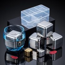 Large round 304 stainless steel ice cube Large shape Whiskey frozen ice cube round ice hockey ice artifact Metal non-iron