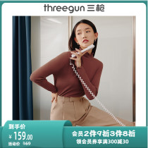 Three-gun warm upper womens undershirt 2021 autumn and winter new half high neckline agaric lace bottom can be worn out of autumn clothes