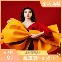 Net red oversized bow finished door background decoration color handmade sponge paper ins wind cutting gift bag