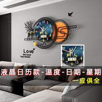 Modern simple wall clock decoration restaurant watch living room household fashion light luxury net red creative wall personality clock