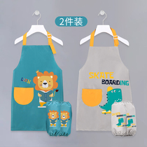 Childrens apron girl boy gown female treasure bib baby spring and autumn painting clothes waterproof anti-dressing