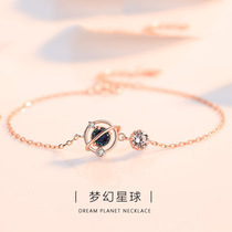 nasa Joint crystal bracelet ins niche design female senior sense sterling silver light luxury girlfriends birthday gift girls