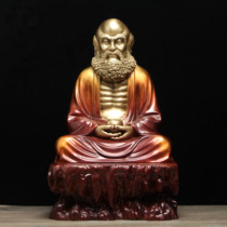 39cm pure copper Bodhi Dharma Zen sitting Dharma Buddha statue home dedicated to pure copper Dharma ornaments crafts