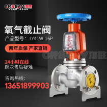 Oxygen globe valve copper forbidden oil degreasing DN250 stainless steel high pressure steel plant oxygen transmission special switch valve JY41W