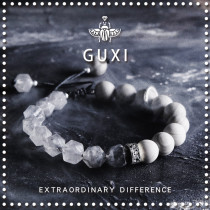 Gods (GUXI) bracelet male tide niche ins original design personality boy white crystal bead string