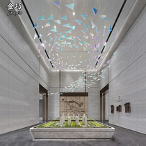 Customized acrylic pendant creative color aircraft air hanging decoration shopping mall sales department sand table ceiling top decoration