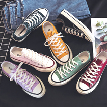 Canvas shoes female low-help students Joker 2021 autumn and winter plus velvet new cloth shoes small white board shoes ins tide two cotton shoes