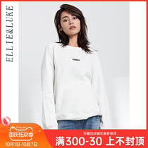 ellieluke pregnant women autumn T-shirt fashion new round neck sports sweater loose casual short long sleeve top