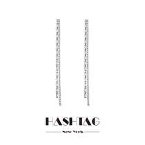 Hashtag 2022 THE SAME Earrings Year New Wave Length of the Flowing Su Earrings Woman Korean Temperament