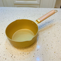 New (honeycomb texture) (Gold) 18cm20cm baby food supplement milk pot Japanese flat non-stick snow pan