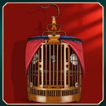 Guizhou Kaili thrush cage handmade three leather cage Old bamboo fine bamboo large starling wren thrush bird cage