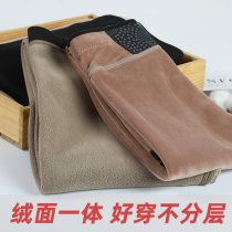 Warm pants masculiny thickened underpants Develvet big code High waist and slim fit slim fit cotton pants women sweatpants down pants winter